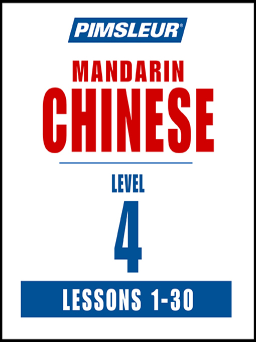 Cover image for Pimsleur Chinese (Mandarin) Level 4